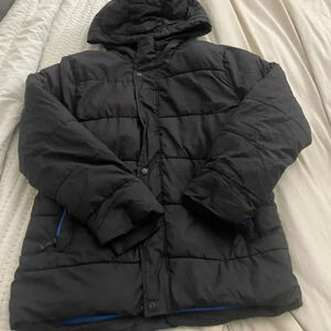 Black Puffer Jacket with Hood